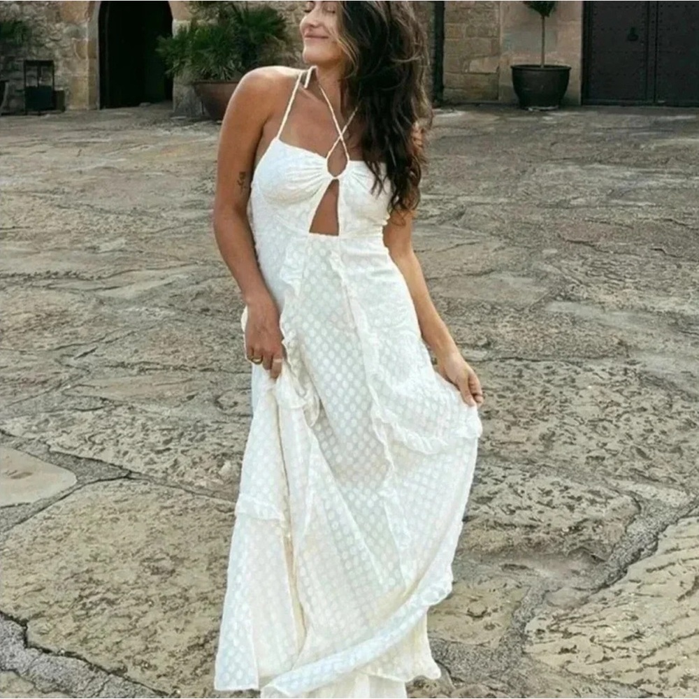 12th Tribe White Maxi Dress